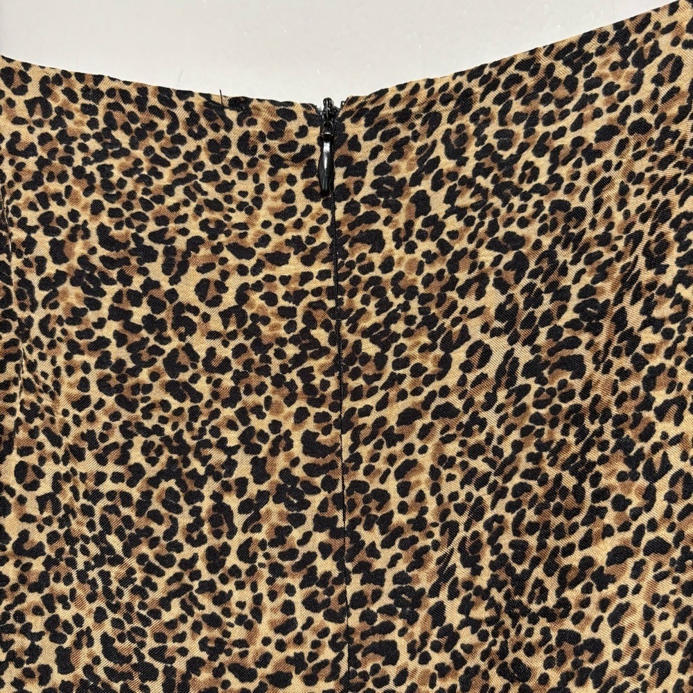 Casual Brown Tiered Midi Sundress with Puff Sleeves - Picture 2 of 5